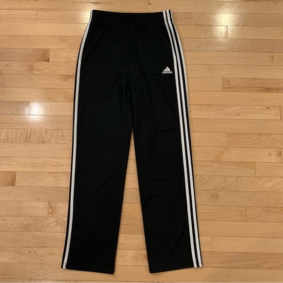 Adidas Youth Boys Size XL 18/20 Black Track Pants Athletic Sweatpants EUC - Picture 1 of 4